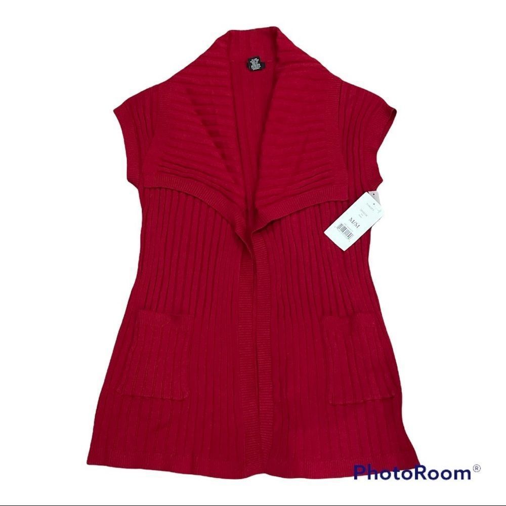 Haggar women sweater vest open cardigan size Medium- Without Tag